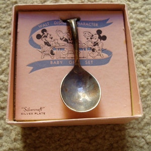 Vintage Walt Disney Productions Baby Silver Plate Spoon