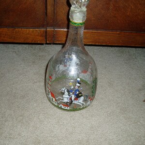 Tall Glass Decanter with Scenes all around. image 1