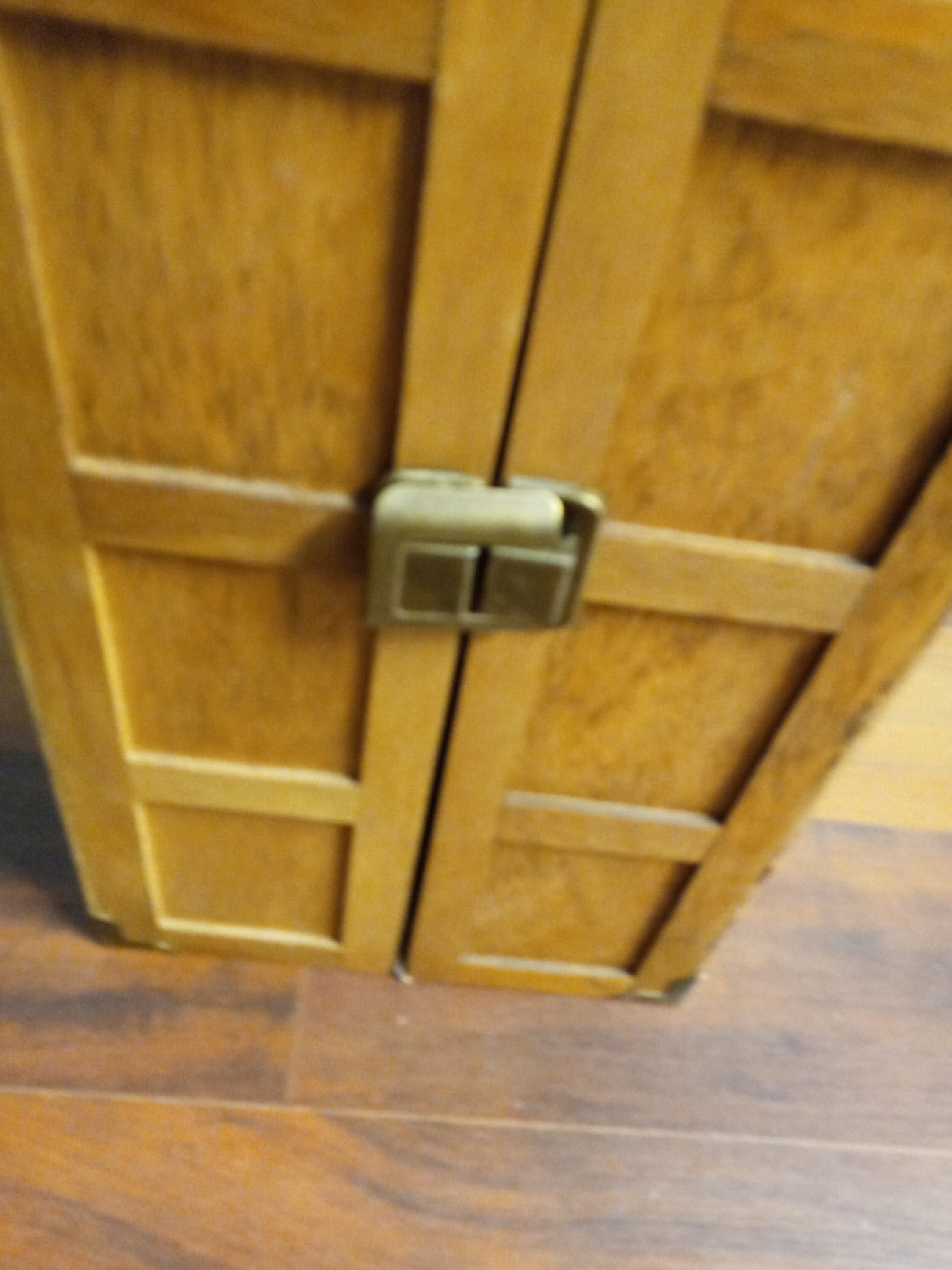 Vintage Wooden Doll Trunk W/old Doll Dress Etsy