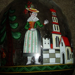 Tall Glass Decanter with Scenes all around. image 5