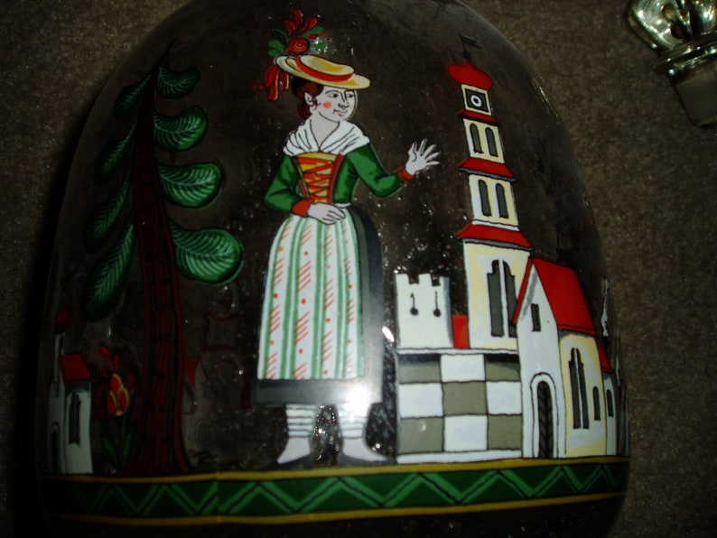 Tall Glass Decanter with Scenes all around. image 5