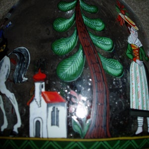 Tall Glass Decanter with Scenes all around. image 6