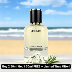 Rosemary by the Sea Extrait de Parfum, Fresh Aromatic Sea Perfume for Men by Monure I Buy 2 50ml Get 1 50ml FREE – Limited Time Offer!