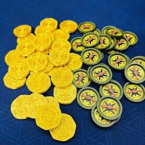 Lost Ruins of Arnak - Upgraded Coins & Compasses | 3D Printed
