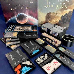 Insert for Dune Imperium: Uprising + Bloodlines | Organizer | Board Game Insert | 3D Printed | Compatible with sleeved cards