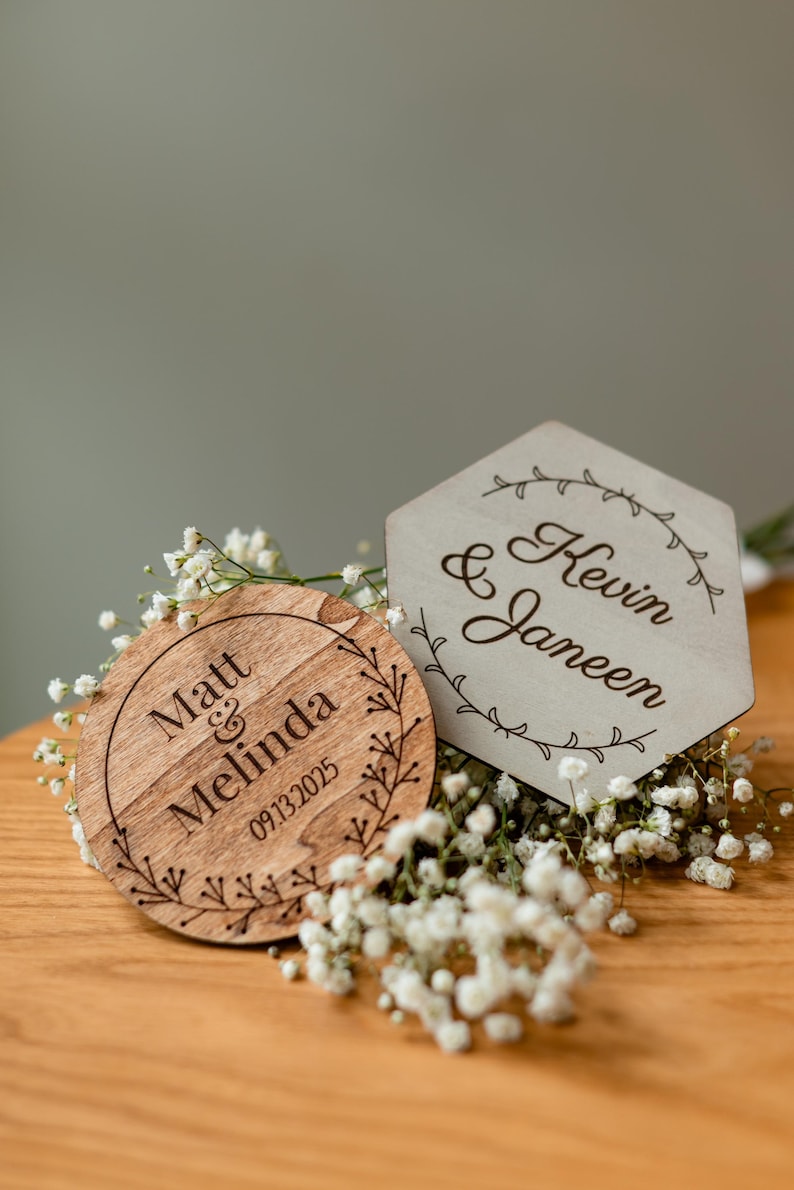 personalized coaster
bulk wedding favors
wedding guest gifts
bridal shower favors
wooden coasters
monogrammed wedding
wedding keepsake 
forest save the date
bachelorette favors
rehearsal dinner
coasters favor
outdoor wedding
rustic wedding set