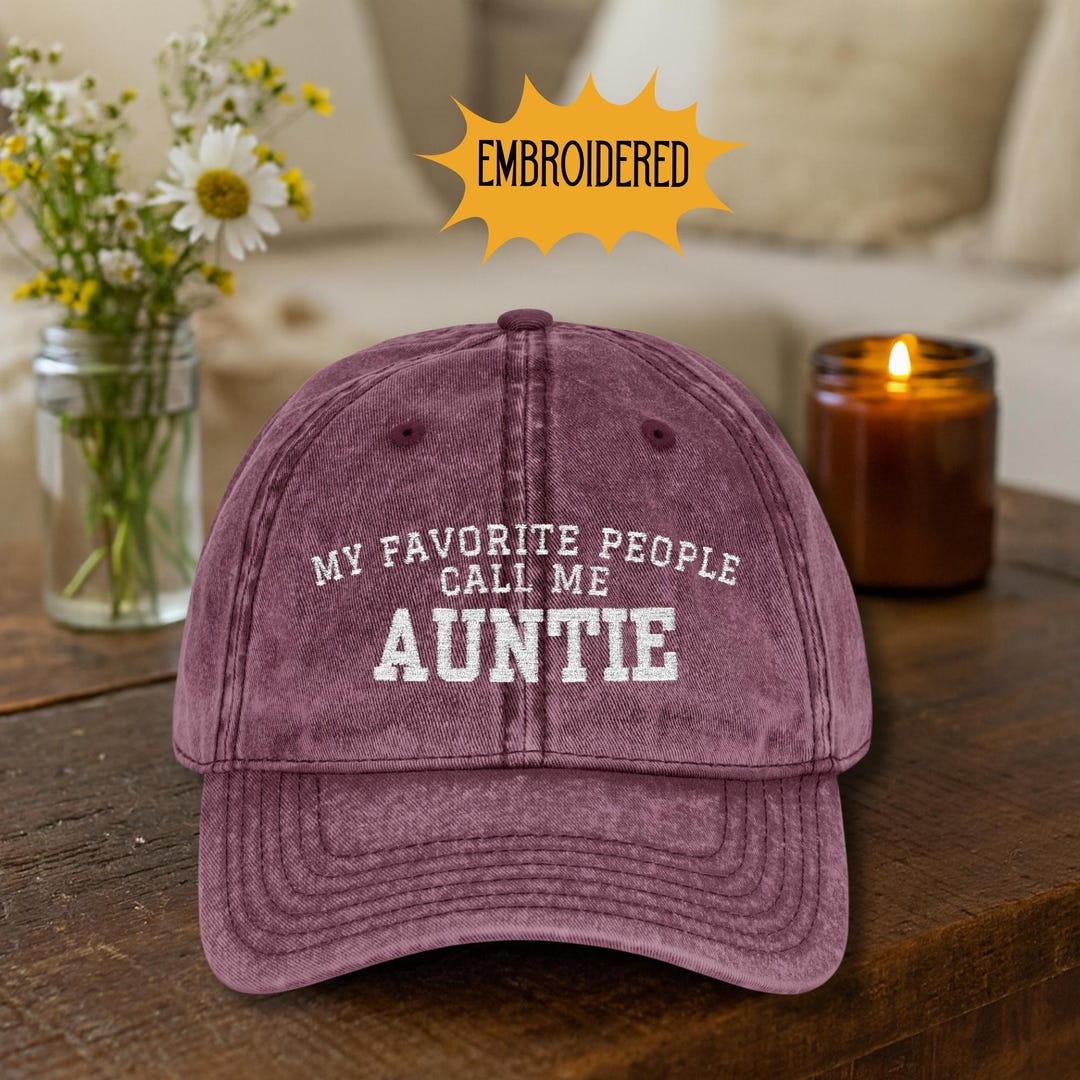 Personalized Embroidered Auntie Hat, Perfect Gift for New Aunts, My ...