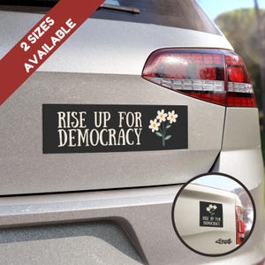 Anti Trump Car Magnet, Protect Democracy, Anti Trumpism Decal, Democrat Resistance Magnet, Protest Bumper Sticker, Liberal Car Decal Daisy