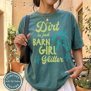 Horse Girl Shirt, Western Barn Girl Shirt, Country Cowgirl T-Shirt, Rodeo Farm Girl Tee, Gift for Horse Lover