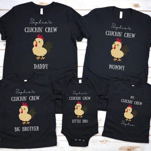 Custom Birthday Chicken Shirt, Chicken Crew Family Farm Birthday TShirt, Farmhouse Group Shirts, Kids Animal T-shirts, Farm Themed Party