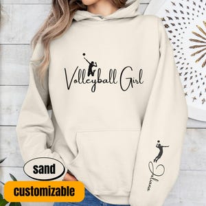 Volleyball Sweatshirt, Custom Name Hoodie, Volleyball Player Gift, Cute Personalized Highschool Team Coach Unisex Volleyball Shirt