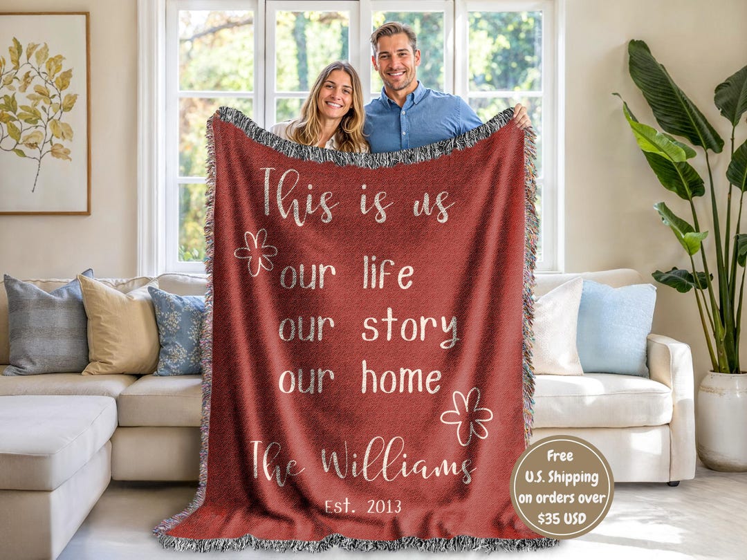 Customizable Family Blanket, Housewarming Gift, New Home Gifts, First ...