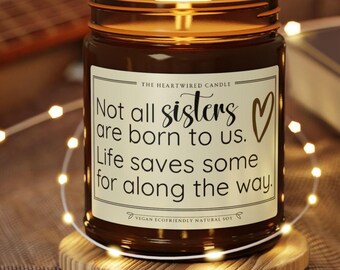 Vriendschapscadeau, kaars beste vriend als een zus, verjaardagscadeau bestie, BFF-cadeaus, Friendsgiving-kaarsen, cadeaus bruidsmeisje, Sisterhood