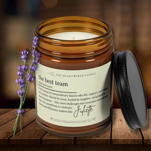 Custom Employee Candle Gift, Best Team Christmas Gift, Bulk Staff Appreciation, Personalized Coworker Gift, Boss, Office Party Company Gifts