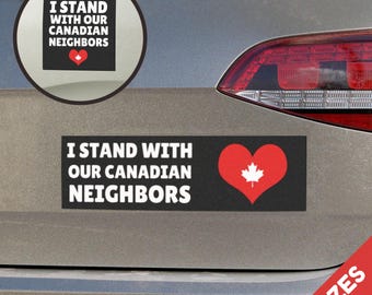 Canada Car Magnet, Support Canadian Neighbors, Not For Sale, I Love Canada, Protest, Anti Trump Tariffs Bumper Sticker, Democrat Car Decal