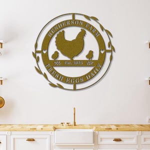 Customizable Eggs for Sale Sign, Custom Metal Chicken Farm Sign, Personalized Gift for Chicken Lover, Egg Farm Sign, Homestead Signage