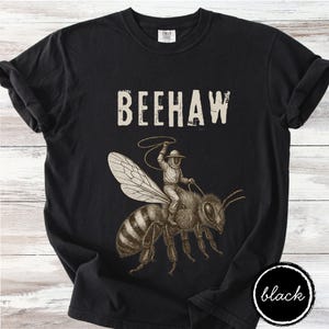Beekeeper Shirt, Honey Bees Tee, Apiculture Retro TShirt, Dark Academia Comfort Colors, Beehaw, Bee Lover Gift, Funny Bee-Wrangler T-shirt Black