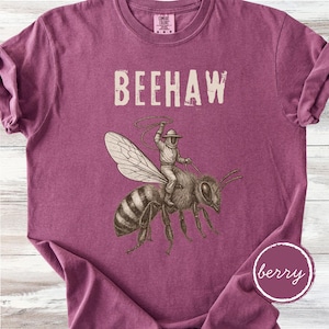 Beekeeper Shirt, Honey Bees Tee, Apiculture Retro TShirt, Dark Academia Comfort Colors, Beehaw, Bee Lover Gift, Funny Bee-Wrangler T-shirt Berry