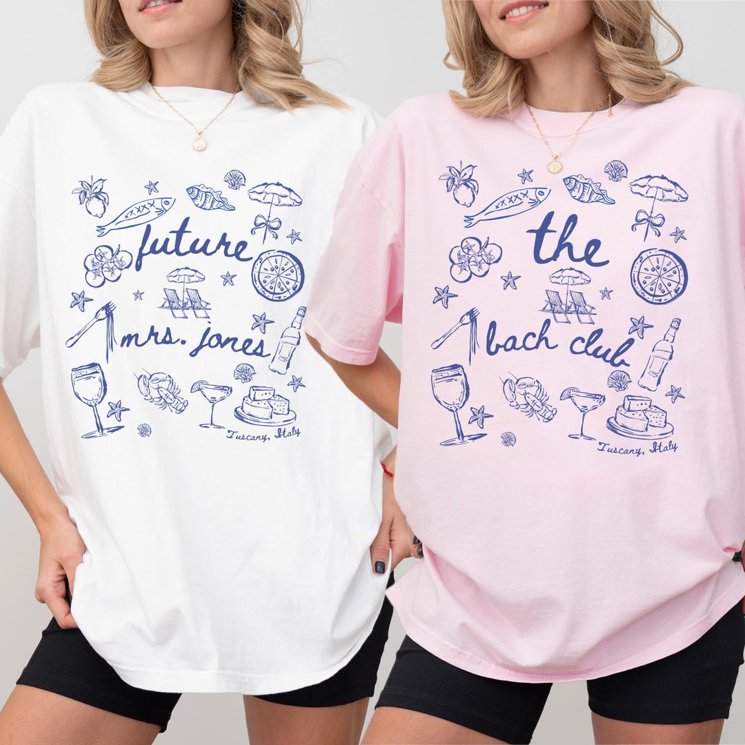 Italianbach Merch Mediterranean Bachelorette Shirts, Custom Italian Bach Trip Shirt for ...