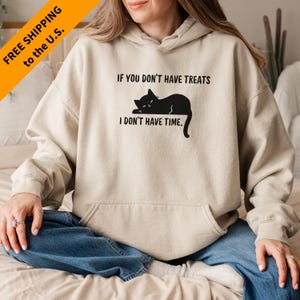 Cute Cat Hoodie, Black Cat Shirt, Cat Lover Gift, Cat Mama Hoodie, Kitty Hooded Sweatshirt, Cat Mom Apparel, Cat Art Hoodies, New Kitten
