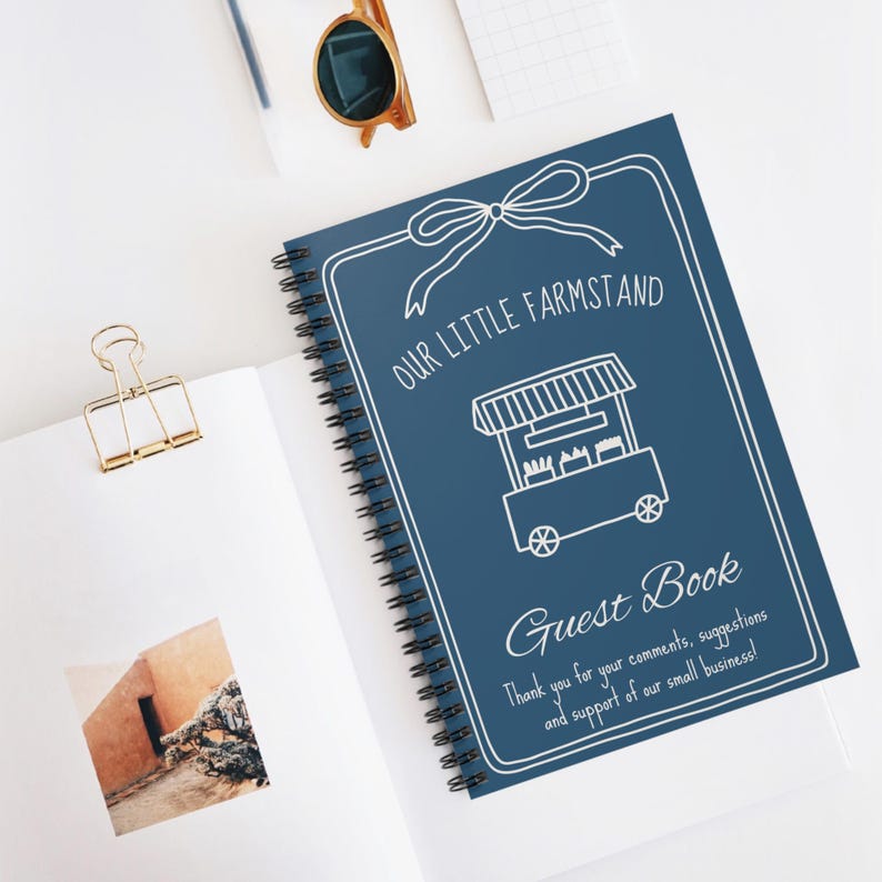 Customizable Farm Stand Guestbook, Fresh Produce and Baked Goods Farmstand Guest Book, Farmer Market Customer Suggestions Notebook image 8