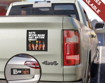 Anti Trump Car Magnet, Celebrate Diversity, Anti Trumpism Decal, Democrat Resistance Magnet, Protest Bumper Sticker, Liberal Car Decal