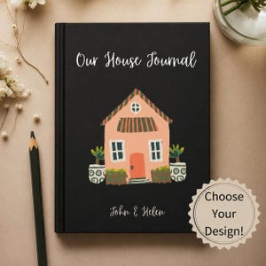 Customizable New Homeowner Gift, Our House Journal, Spiral Notebook, Custom Housewarming Closing Day Gift from Agent, First Time Home Buyer