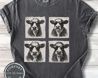 Funny Cow Shirt, Retro Farm Animal T-Shirt, Country Lover Gift