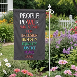 Anti Trump Flag, Garden Banner, Political Yard Sign, Protest, Equality Save Democracy, This House Believes Liberal, LGBTQ Social Justice