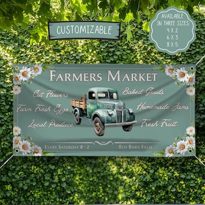 Customizable Farmers Market Banner, Farm Stand Vinyl Decor, Farm Fresh Eggs Sold Here, Support Local Sales Sign, Custom Outdoor Farm Display
