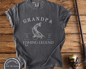 Fishing Shirt For Grandpa, Fishing Gift Idea for Fathers Day, Angler Papa T-shirt, Fishing Legend Shirt For Men, Fisher Tee, Fish Lovers
