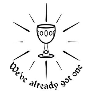 もう入手しました！ - ビニールステッカーやTシャツ用のフランスの聖杯PNG