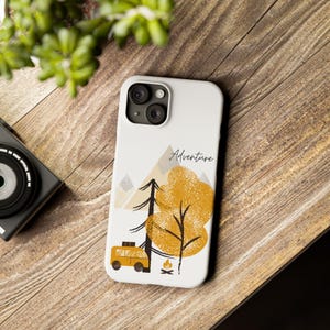 Adventure Camping iPhone Case, Nature Lover Gift, Outdoor Enthusiast Accessories, Wilderness Phone Cover, Hiking Camping Tech Gear