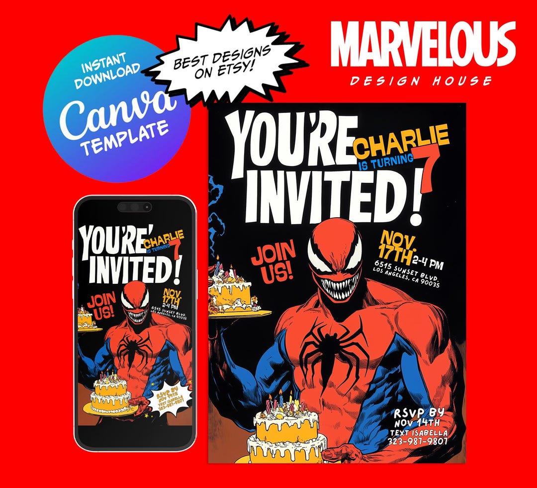 SPIDER MAN INVITATIONS main image 0
