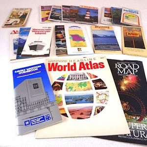 Lot von 18 Vintage US und State Road Maps-1960er, 1970er und 1980er Jahre.