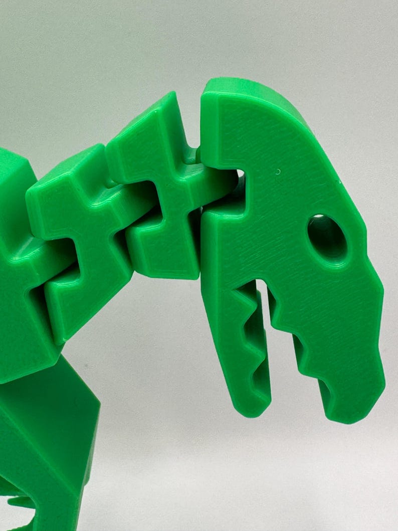 Segmented Raptor Model Articulated 3D Printed Flexi Raptor Dinosaur Toy | Flexible Posable T ...