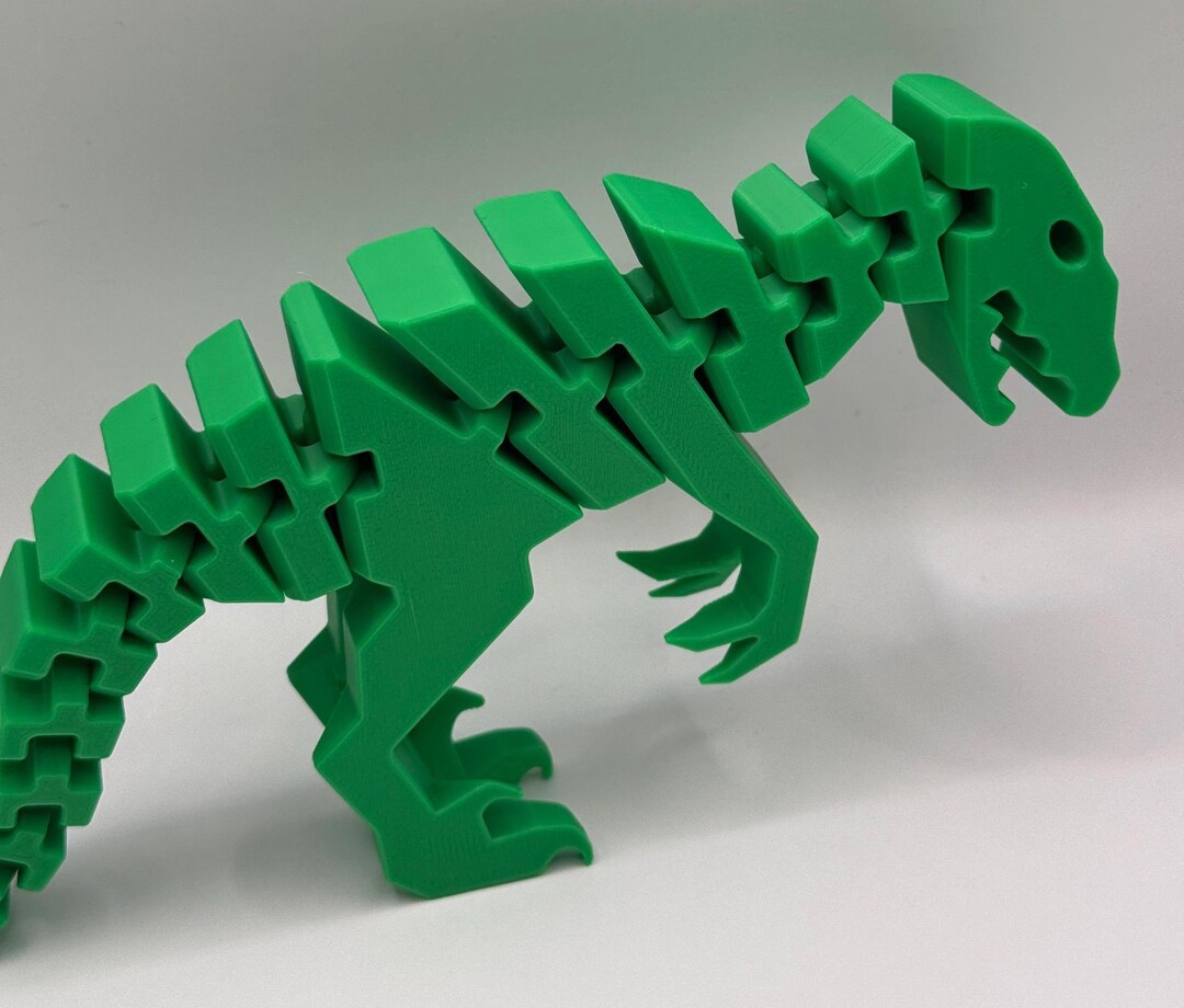 Posable Raptor Articulated 3D Printed Flexi Raptor Dinosaur Toy | Flexible Posable T ...
