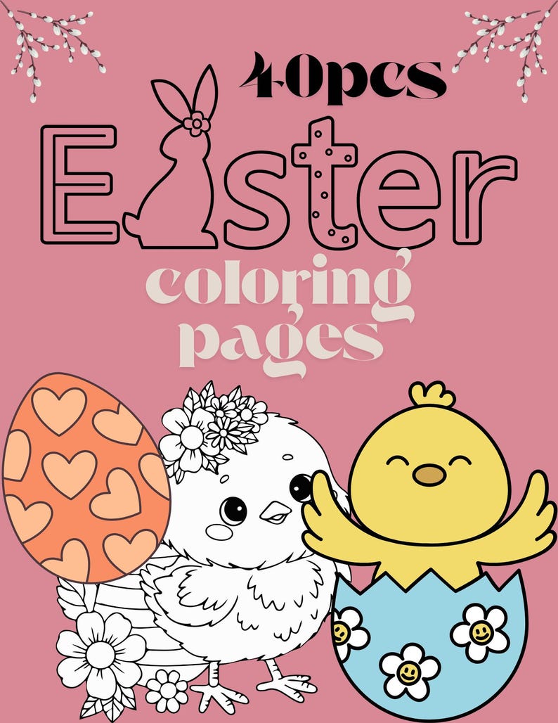 Easter Egg Hunt Coloring Page – Printable Easter Activity for Kids ...