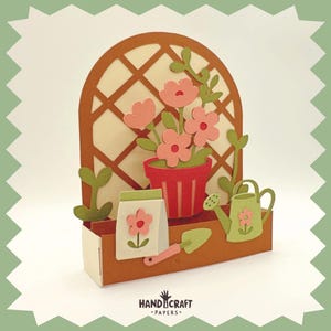 Mom’s Garden Pop-Up Card SVG | 3D Birthday Card | 3D Mother’s Day Card | DIY Paper Craft Kit | Cricut Tested | Instant Download