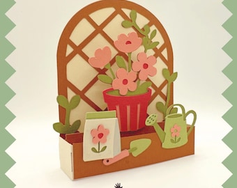 Mom’s Garden Pop-Up Card SVG | 3D Birthday Card | 3D Mother’s Day Card | DIY Paper Craft Kit | Cricut Tested | Instant Download