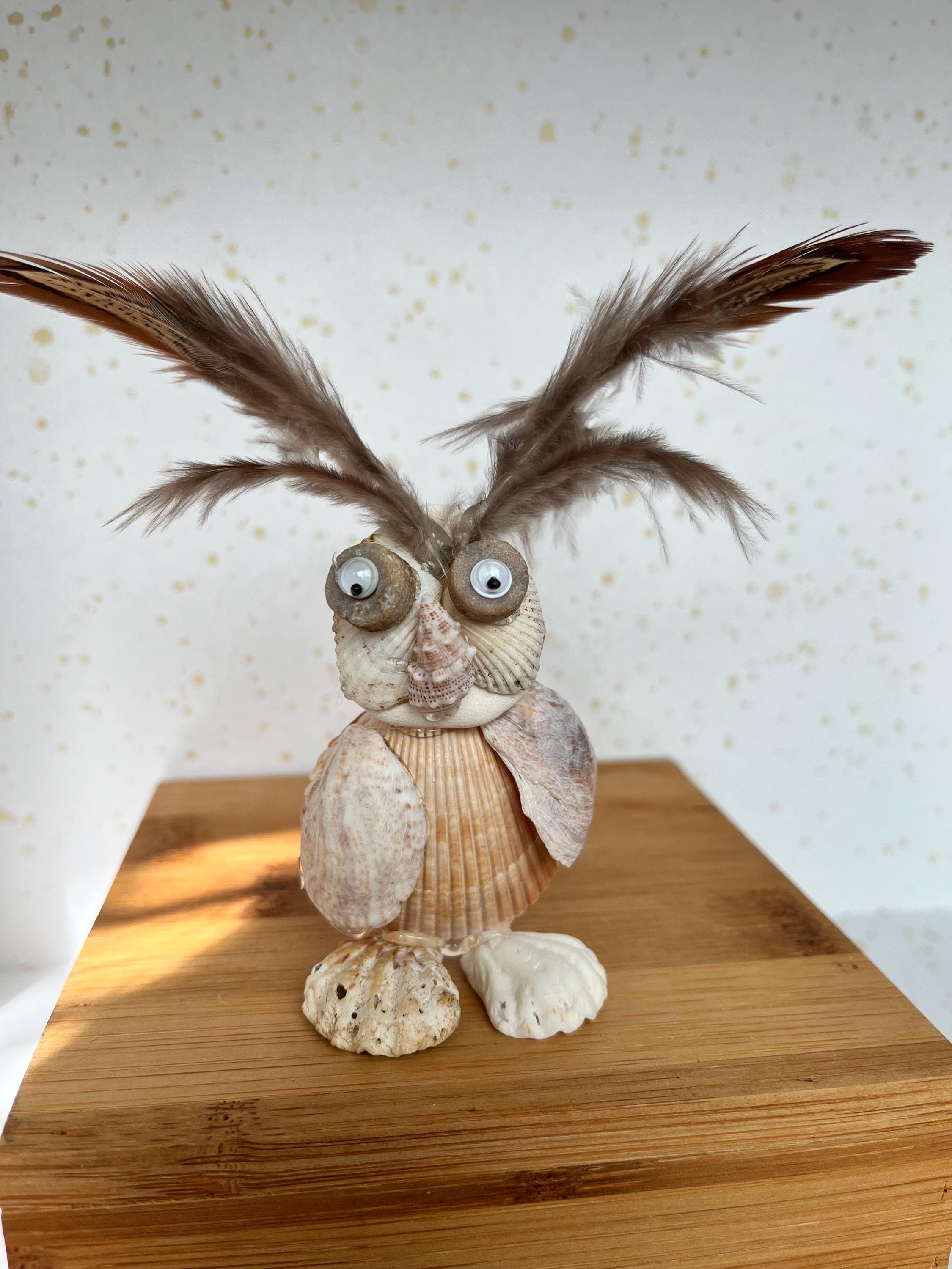 Seashell Animal Art - Miss Patsy the Owl
