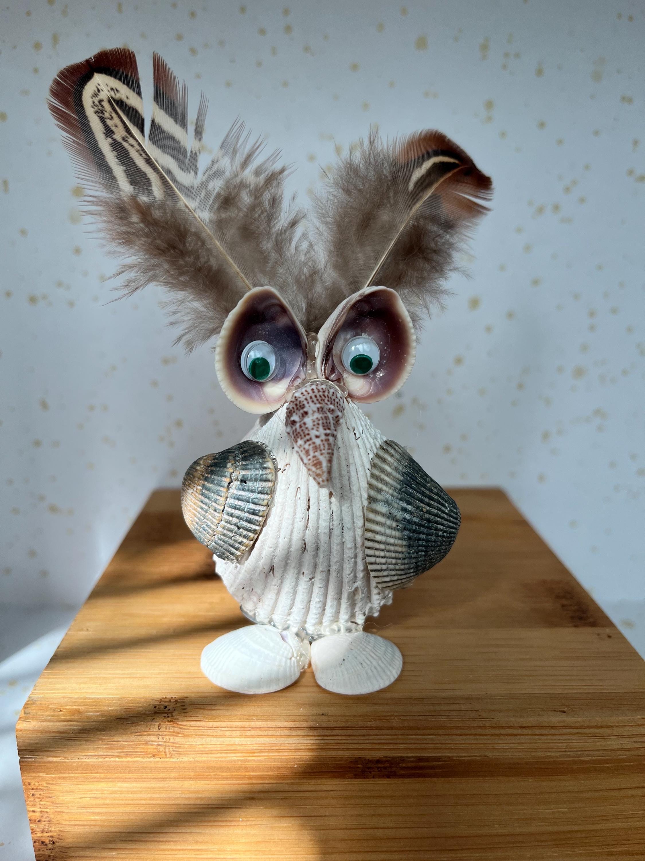 Seashell Animal Art - Karla the Owl