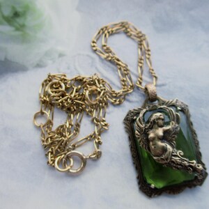 Original Design, French Classic Angel In The Stained Glass Window Design Necklace, Vintage French Classic Angel As A Necklace Classic Bild 2