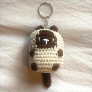 cute handmade crochet squishy kitty cat keychain toy accessory