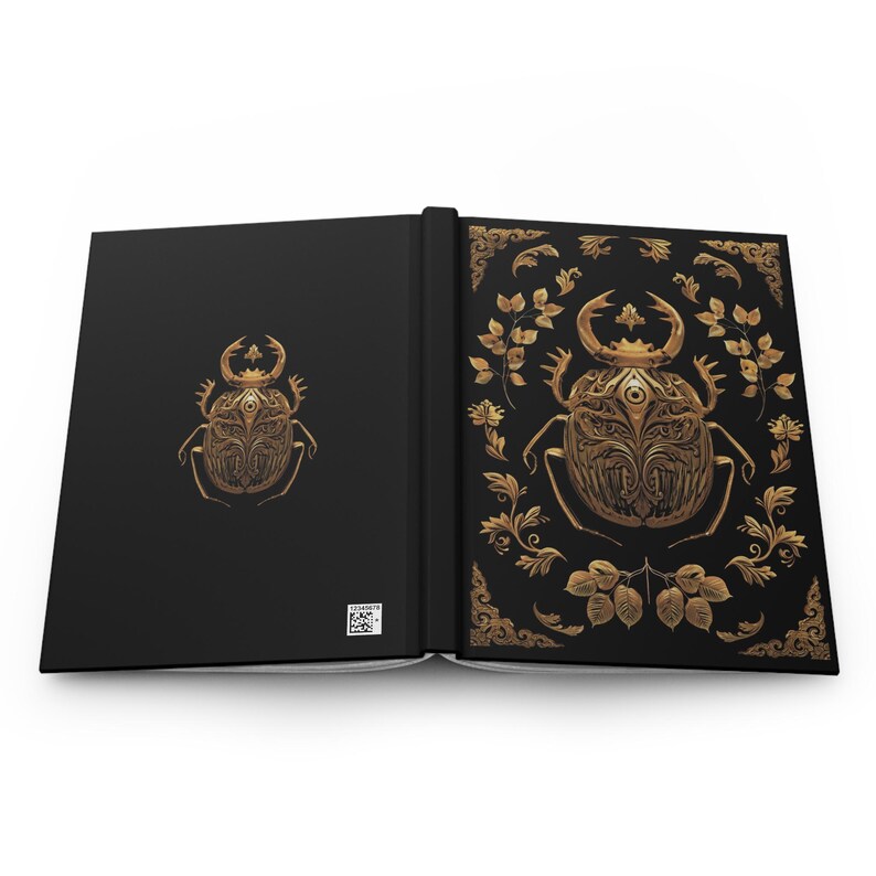 Dark Academia Scarab Journal: Gold Beetle Gothic Notebook, Book of Shadows, Grimoire image 6