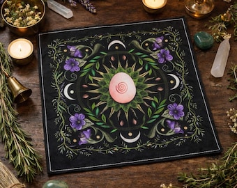 Ostara Altar Cloth, Spring Equinox Pagan Sabbat Decor