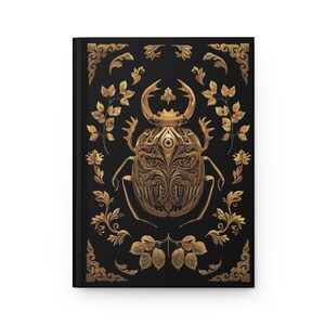 Dark Academia Scarab Journal: Gold Beetle Gothic Notebook, Book of Shadows, Grimoire image 4
