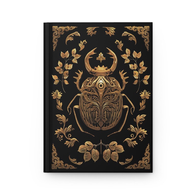 Dark Academia Scarab Journal: Gold Beetle Gothic Notebook, Book of Shadows, Grimoire image 4