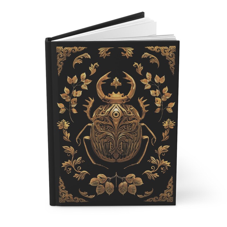 Dark Academia Scarab Journal: Gold Beetle Gothic Notebook, Book of Shadows, Grimoire image 8