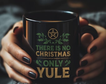 Witchy Yule Coffee Mug, Pagan Winter Solstice Cup